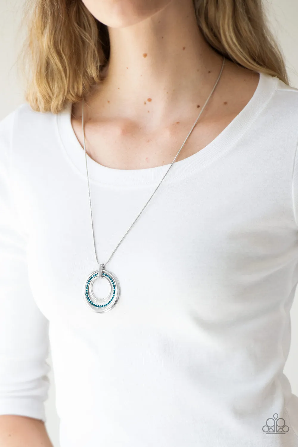 Gather Around Gorgeous - Blue Necklace