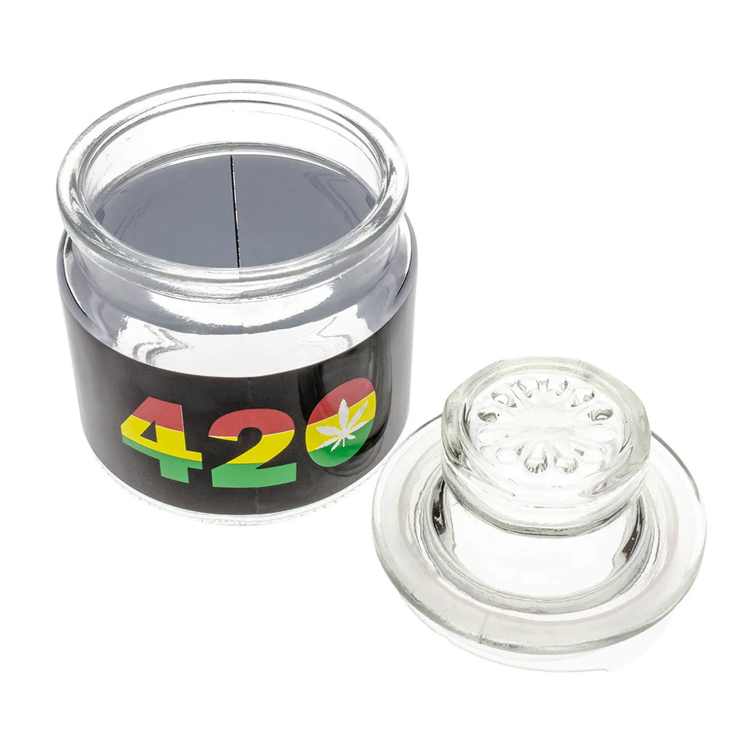 Glass Stash Jar & Ashtray Set