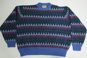 Golden Brent Vintage 1960's 100% Wool Ski Pattern Fireplace Sweater