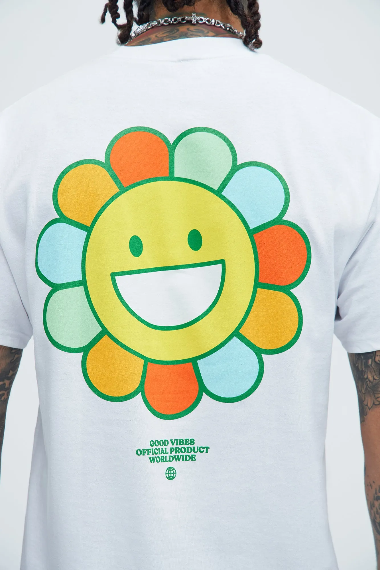 Good Vibes Worldwide Short Sleeve Tee - White