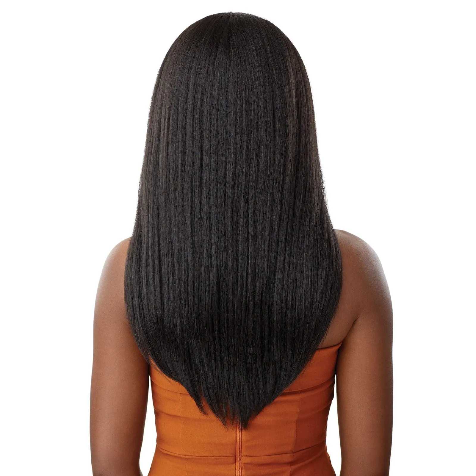 HHB-KINKY STRAIGHT 24 | Outre Human Hair Blend 5X5 Lace Closure Wig