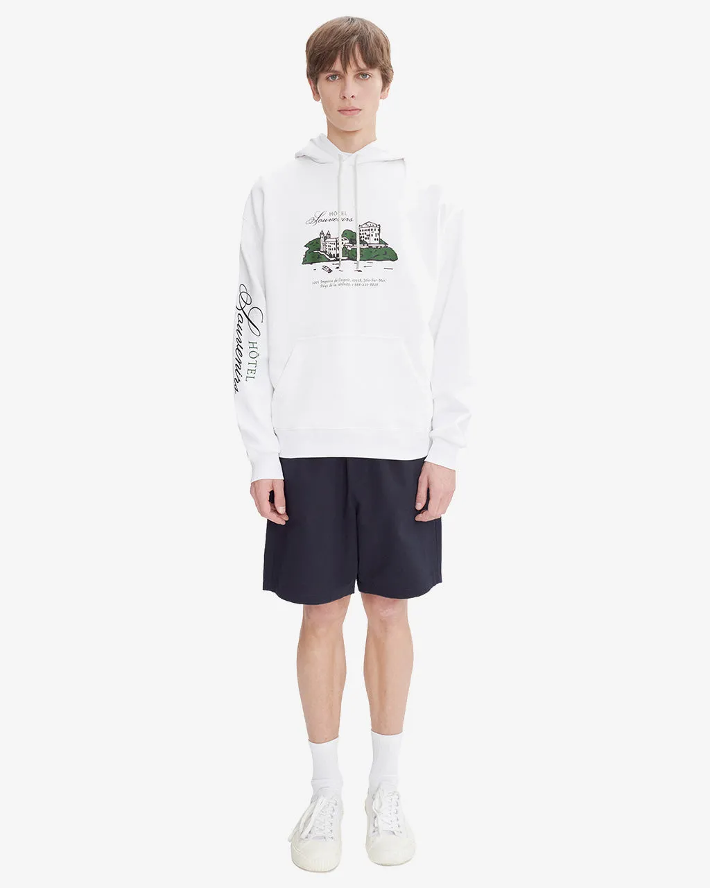 Hotel JJJJound Hoodie Blanc