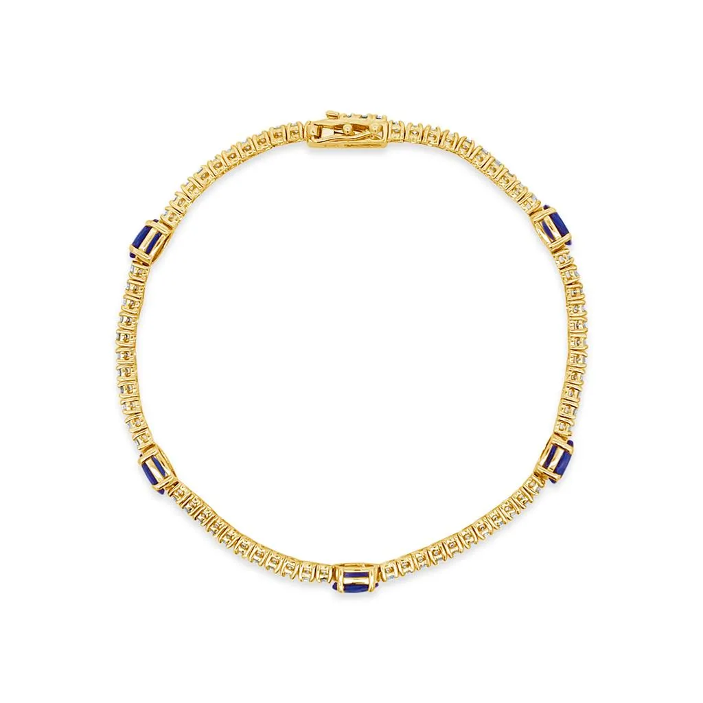 Irisa by Martin Binder Oval Blue Sapphire & Diamond Bracelet