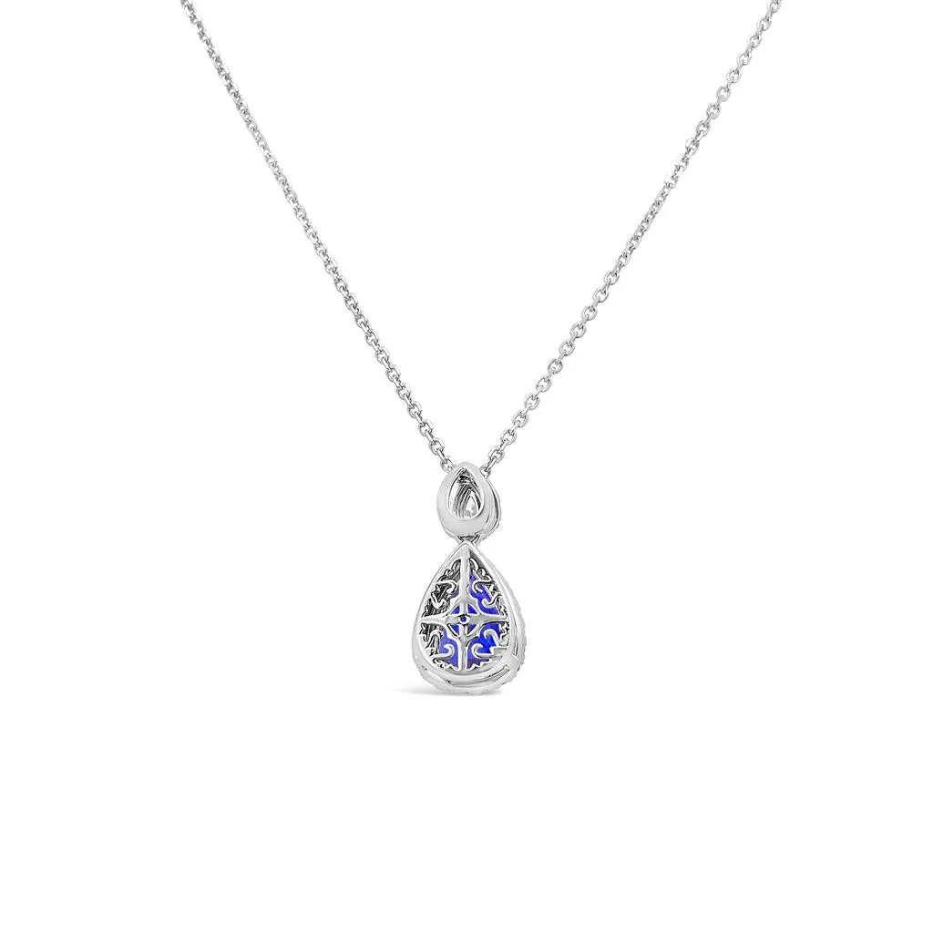 Irisa by Martin Binder Pear Blue Sapphire & Diamond Necklace