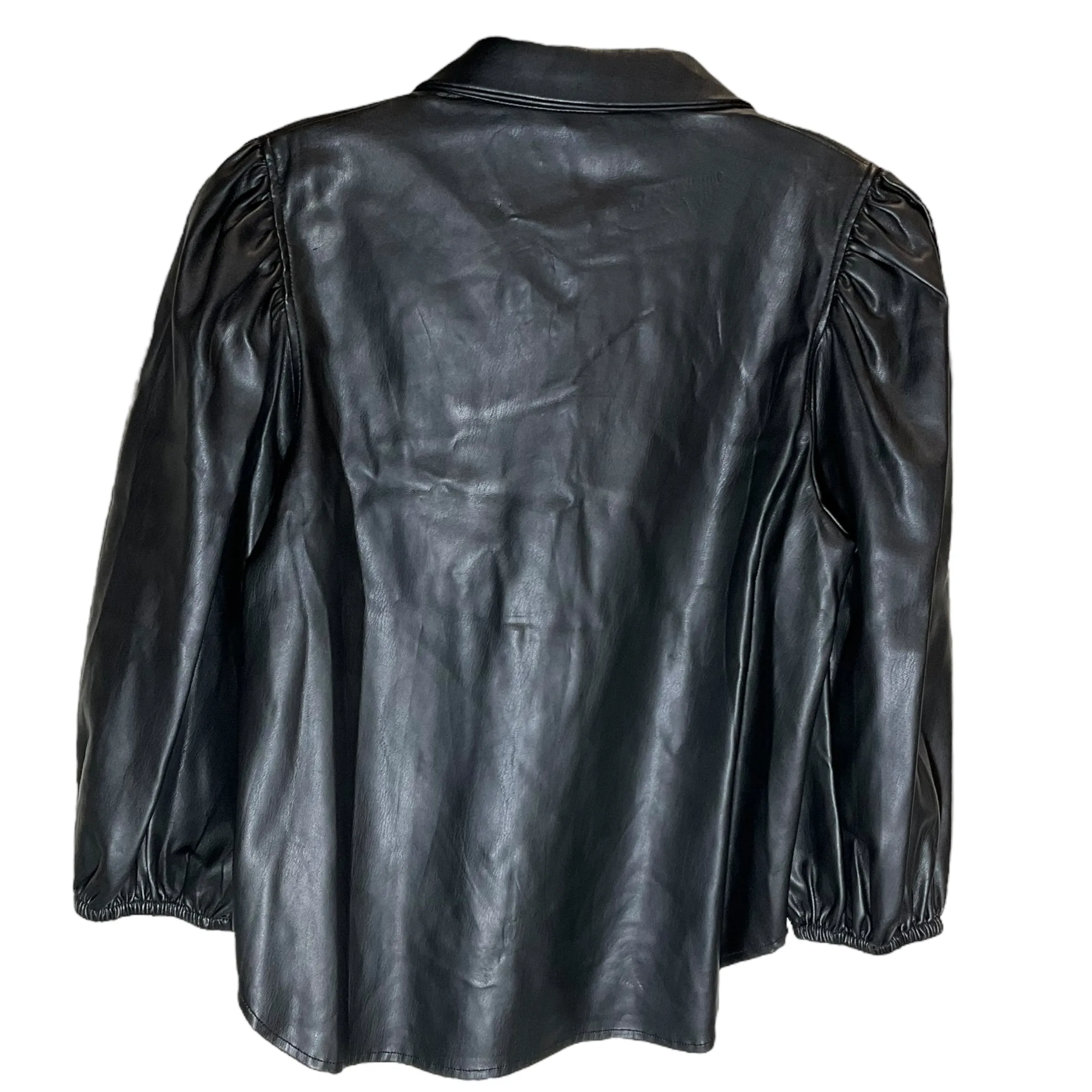 Jacket Leather By Zara Basic In Black, Size: S