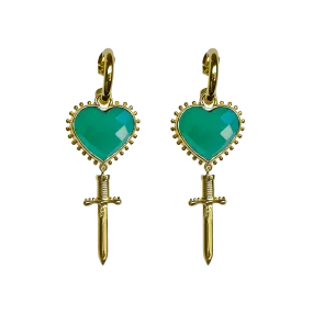 JULIET Earrings | Green Onyx