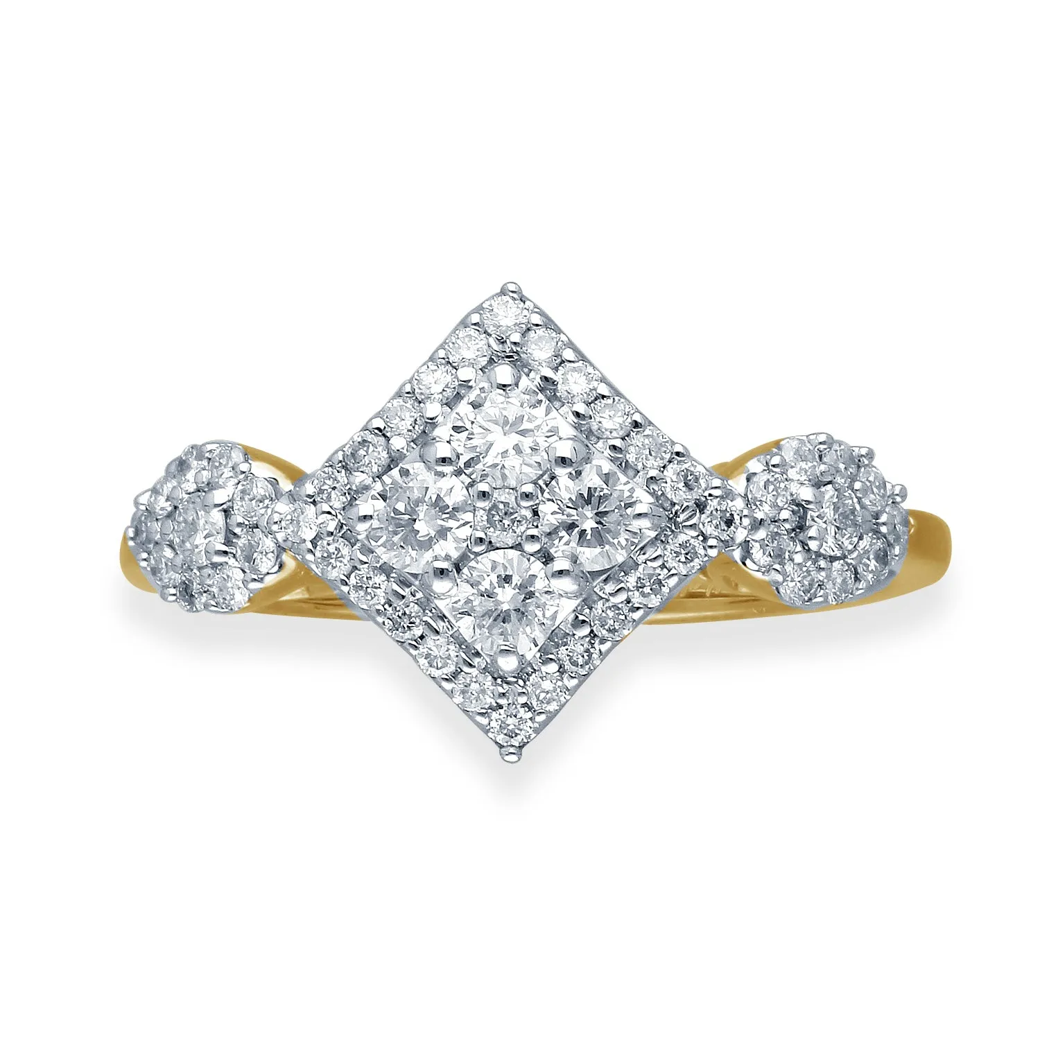 Kallati Eternal Diamond Engagement Ring in 14K Yellow Gold