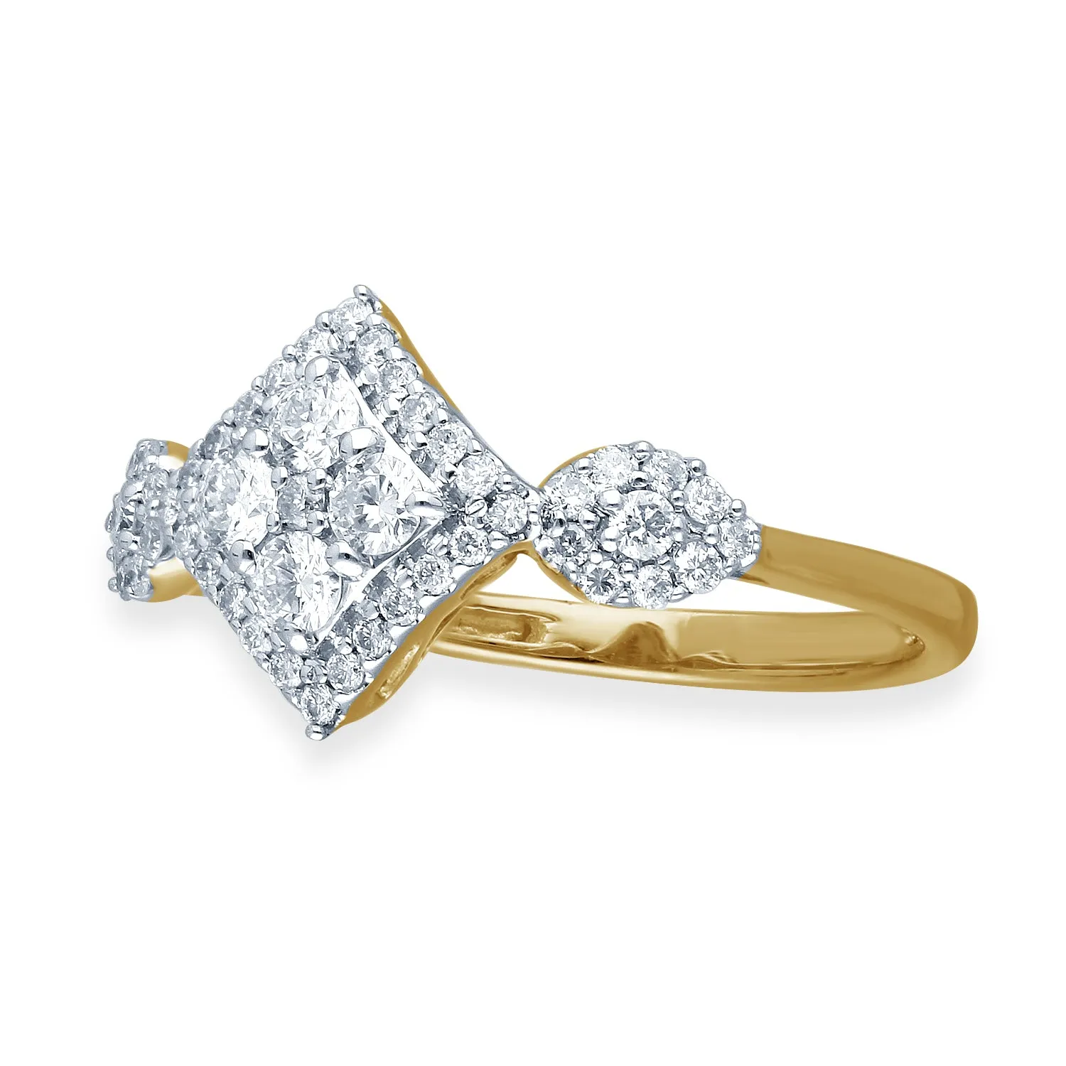 Kallati Eternal Diamond Engagement Ring in 14K Yellow Gold