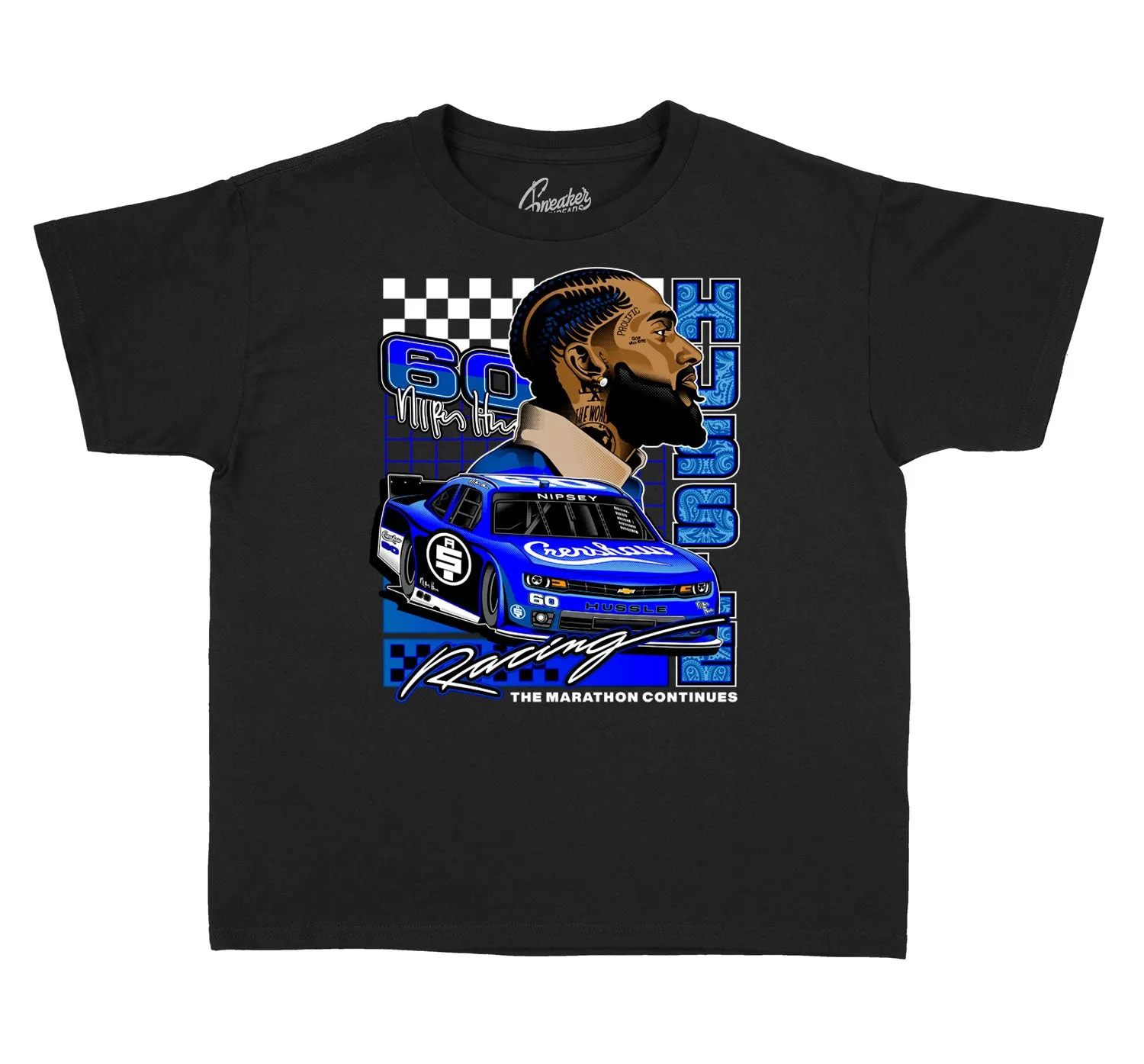 Kids Racer Blue 5 Shirt - Crenshaw Racing - Black