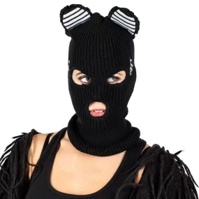 Kitty Cat Ears Embroidered Ski Mask