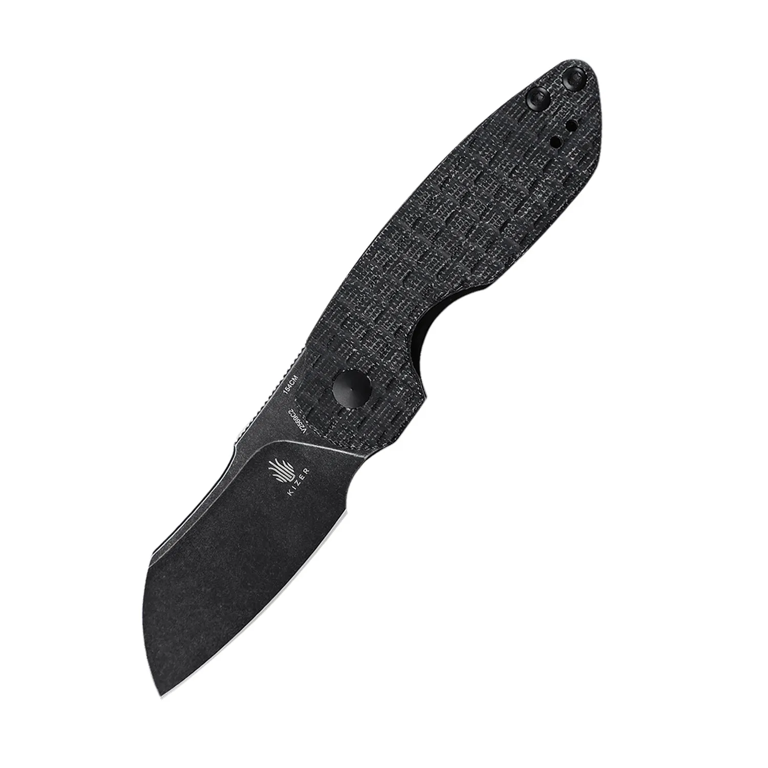 Kizer October Mini Liner Lock Knife Black Micarta (2.54 Black Stonewash) V2569C2