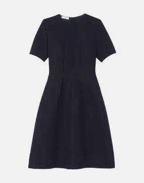 LAFAYETTE 148 Wool-Silk Crepe Flared Dress