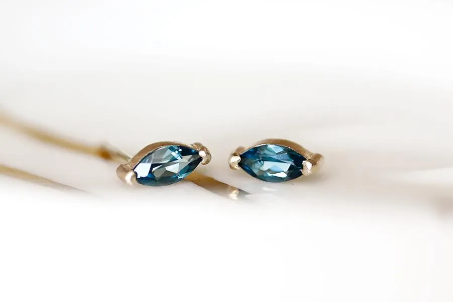 London Blue Topaz Marquise Studs