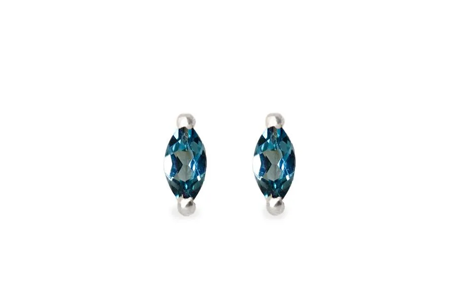 London Blue Topaz Marquise Studs