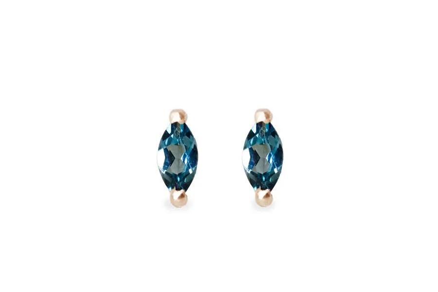 London Blue Topaz Marquise Studs