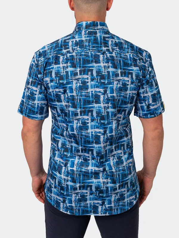 Maceoo Stretch Short-Sleeve Shirt | Galileo Glaciers Blue