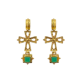 MARIA Earrings | Green Onyx