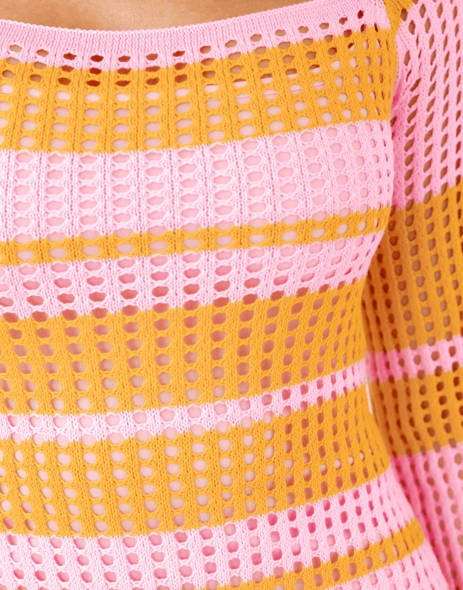 Marley Knit Mini Dress (Pink/Orange)