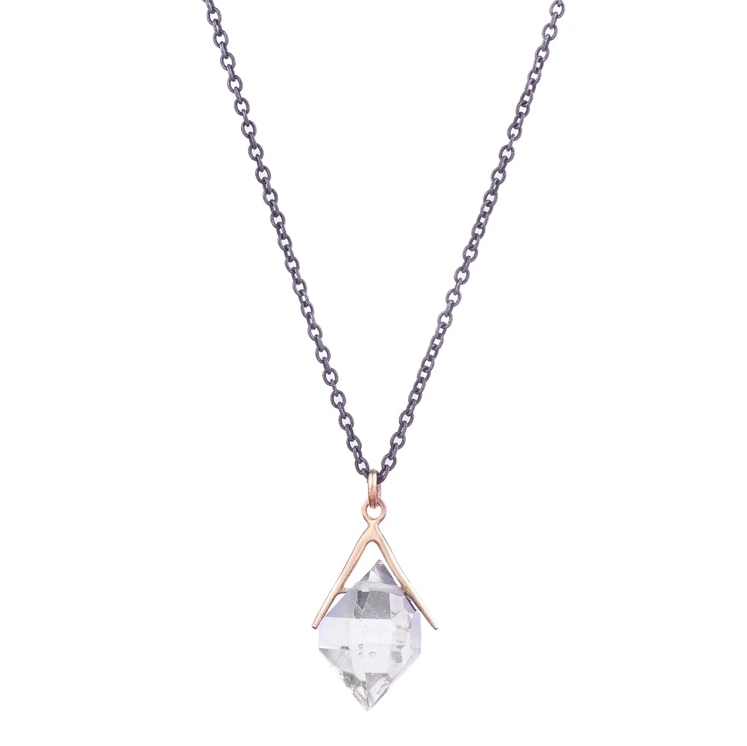 Medium Stick and Stones Herkimer Diamond Necklace by Hannah Blount