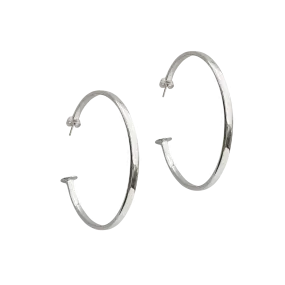 MEESHA Silver Hoops