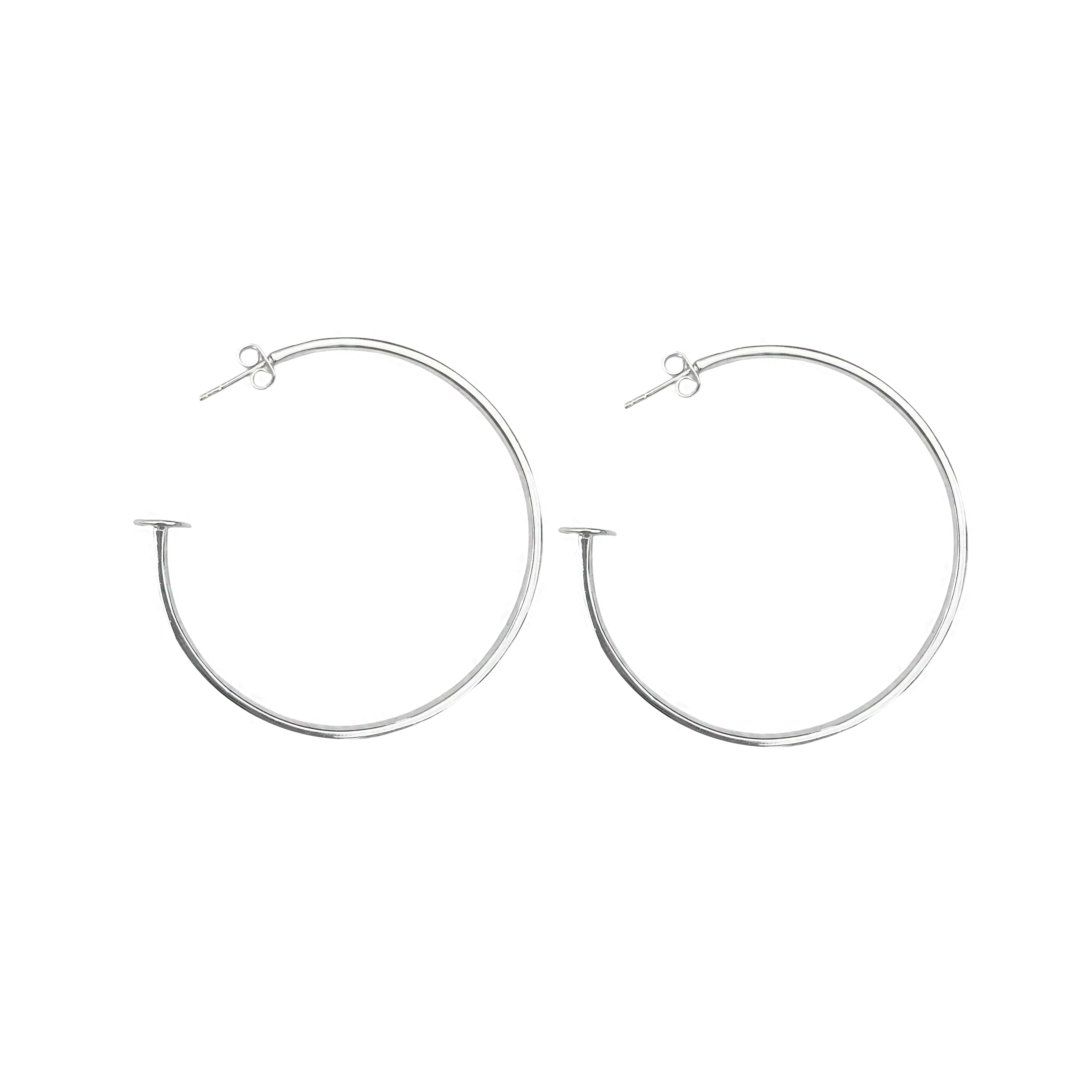 MEESHA Silver Hoops