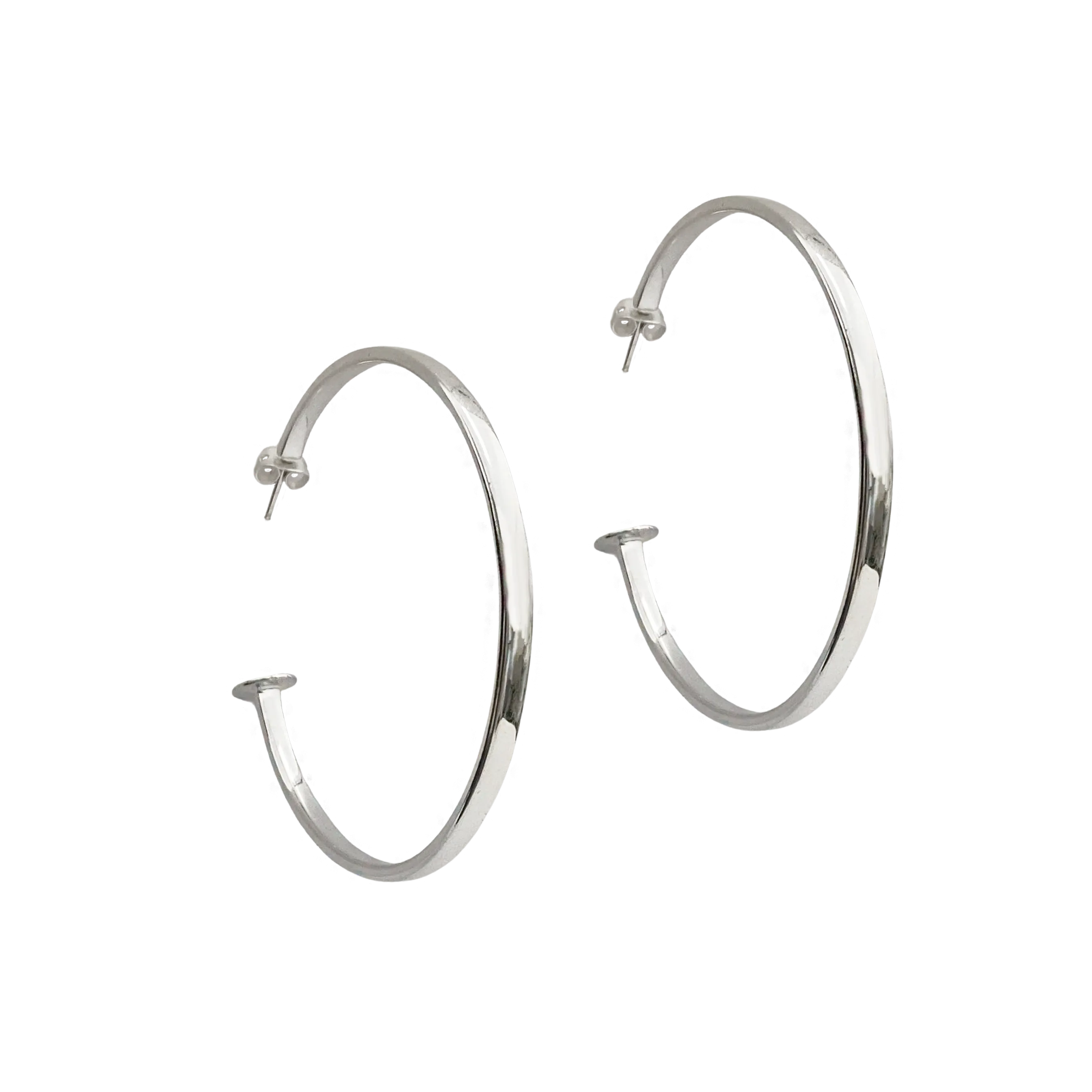 MEESHA Silver Hoops