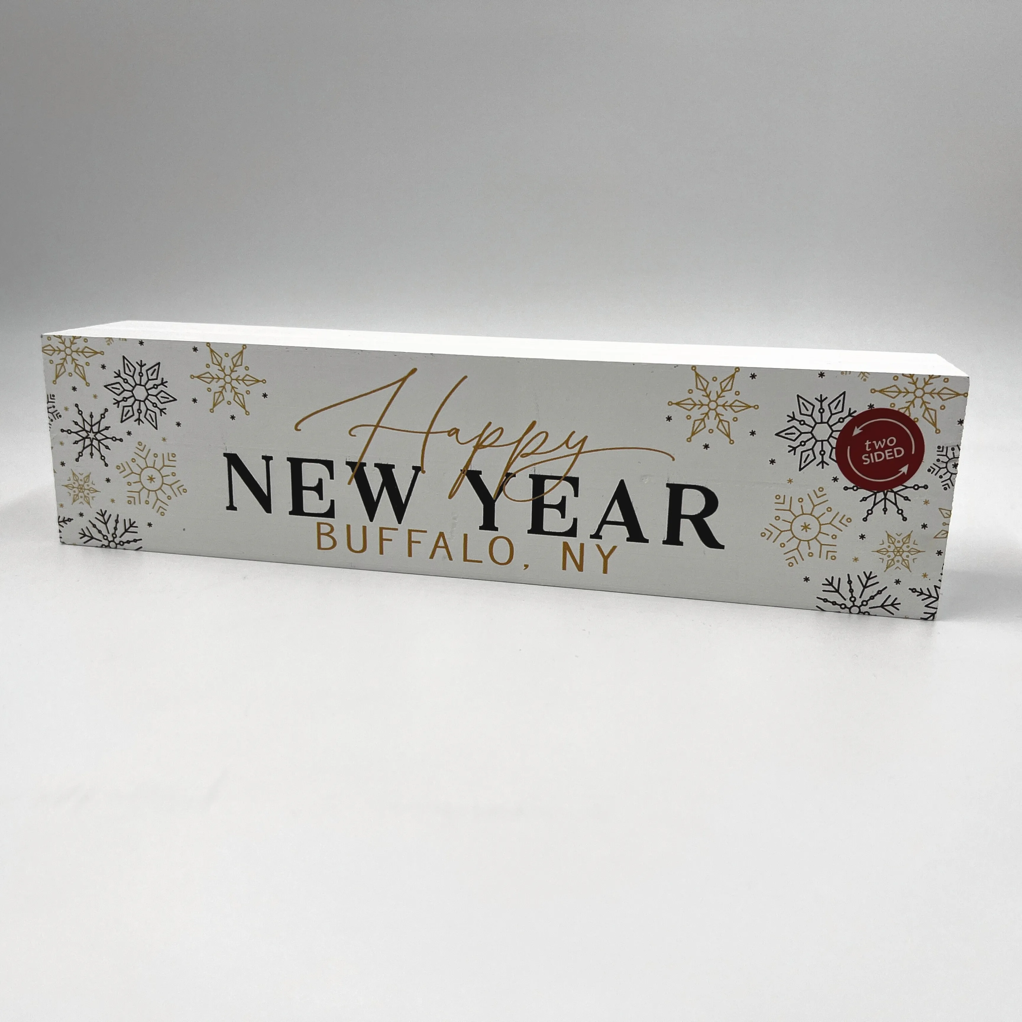 Merry Christmas & Happy New Year Wooden Sign