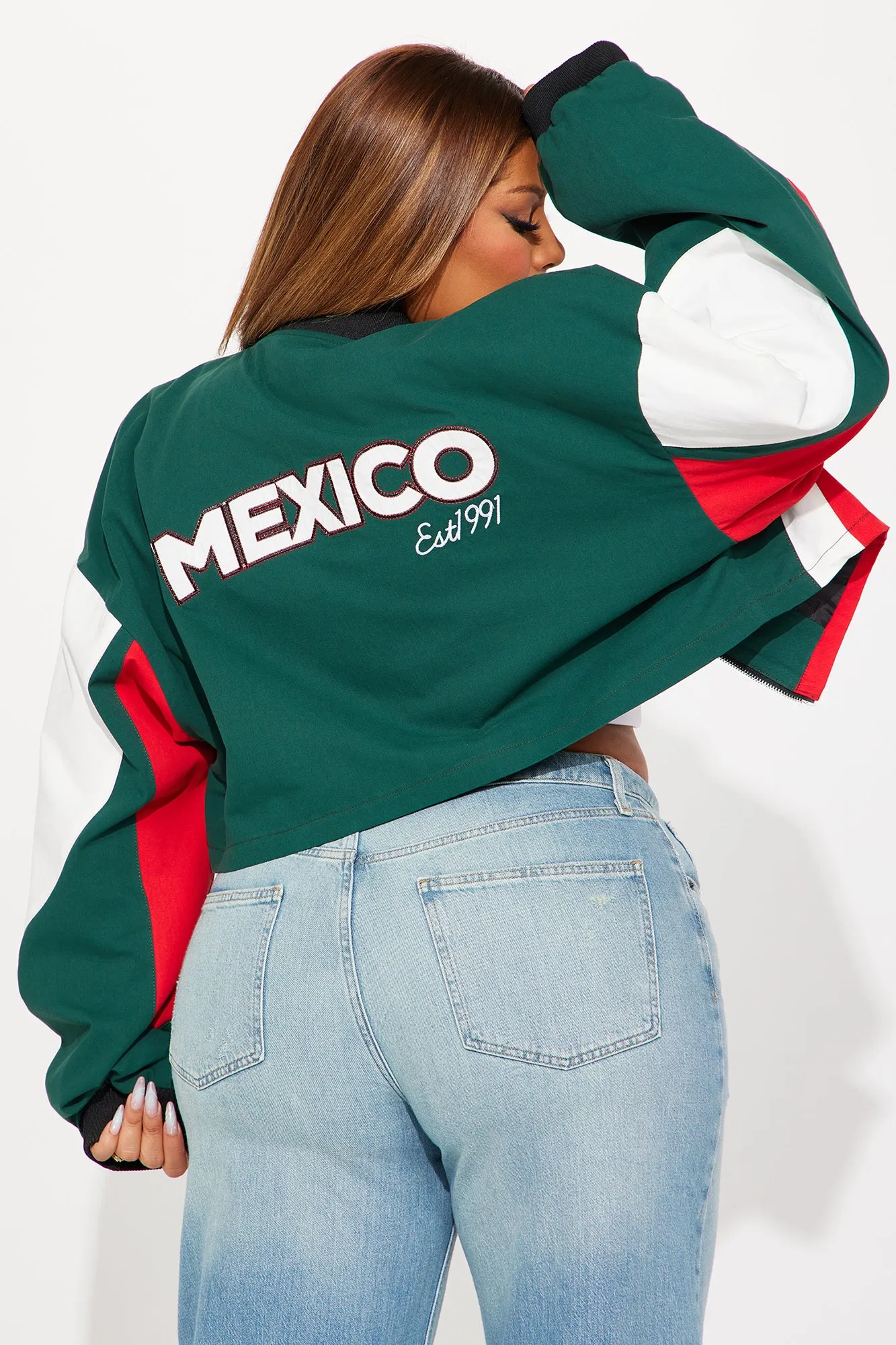 Mexico Champs Bomber Jacket - Green/combo