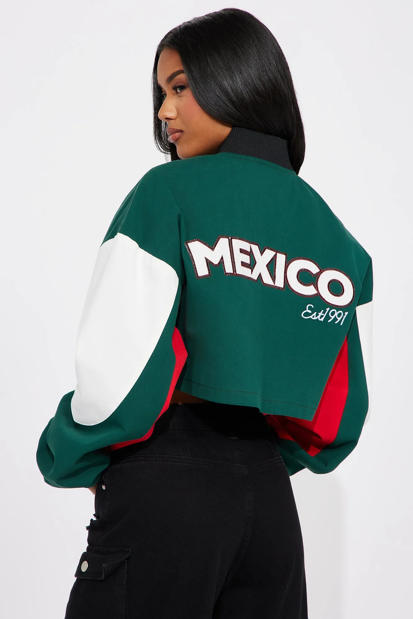 Mexico Champs Bomber Jacket - Green/combo