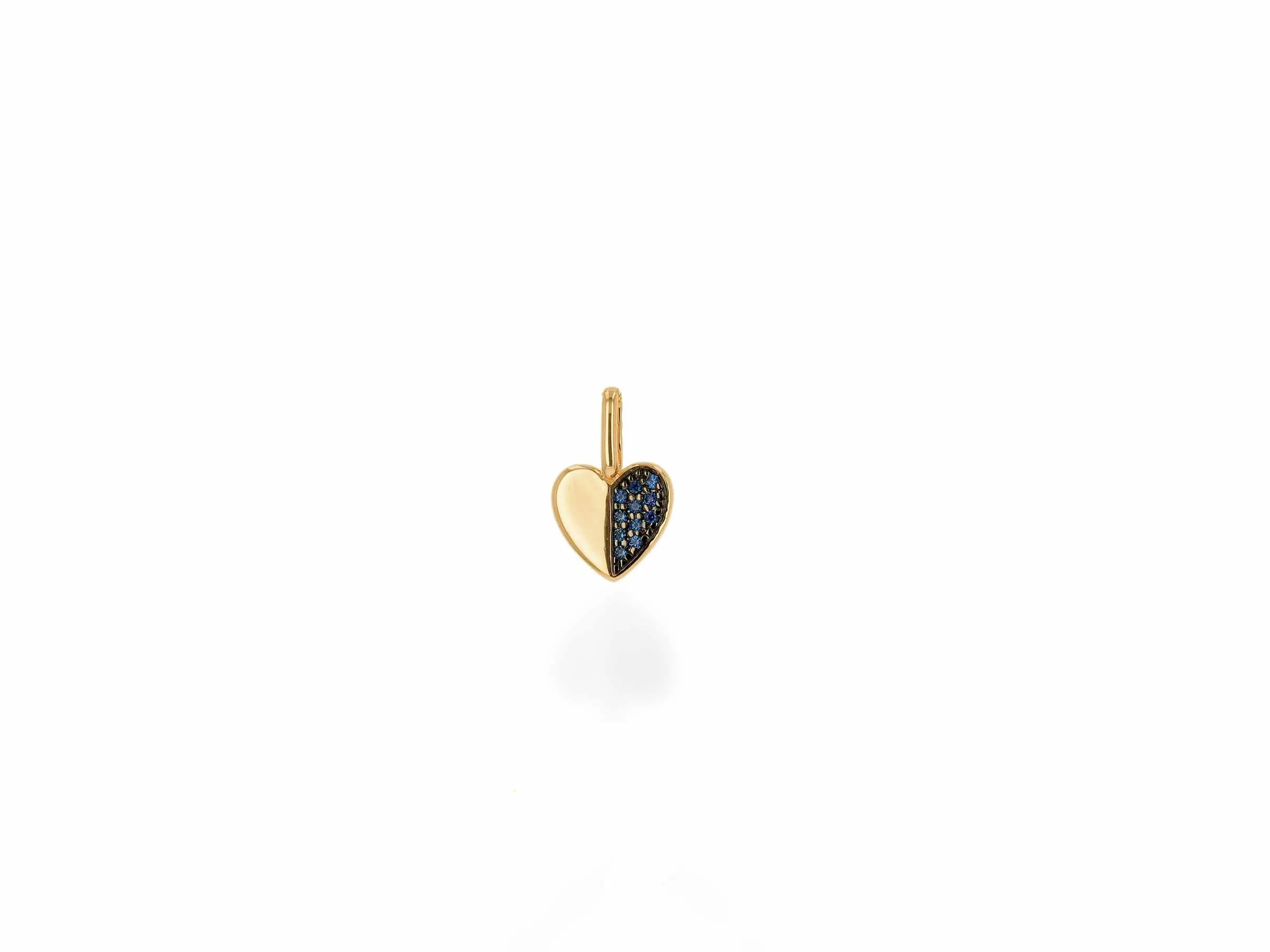 Mini Blue Sapphire Heart Charm Only