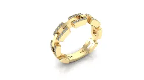 Mini Link w/ Me Diamond Full Link Band 14K Gold BAN086