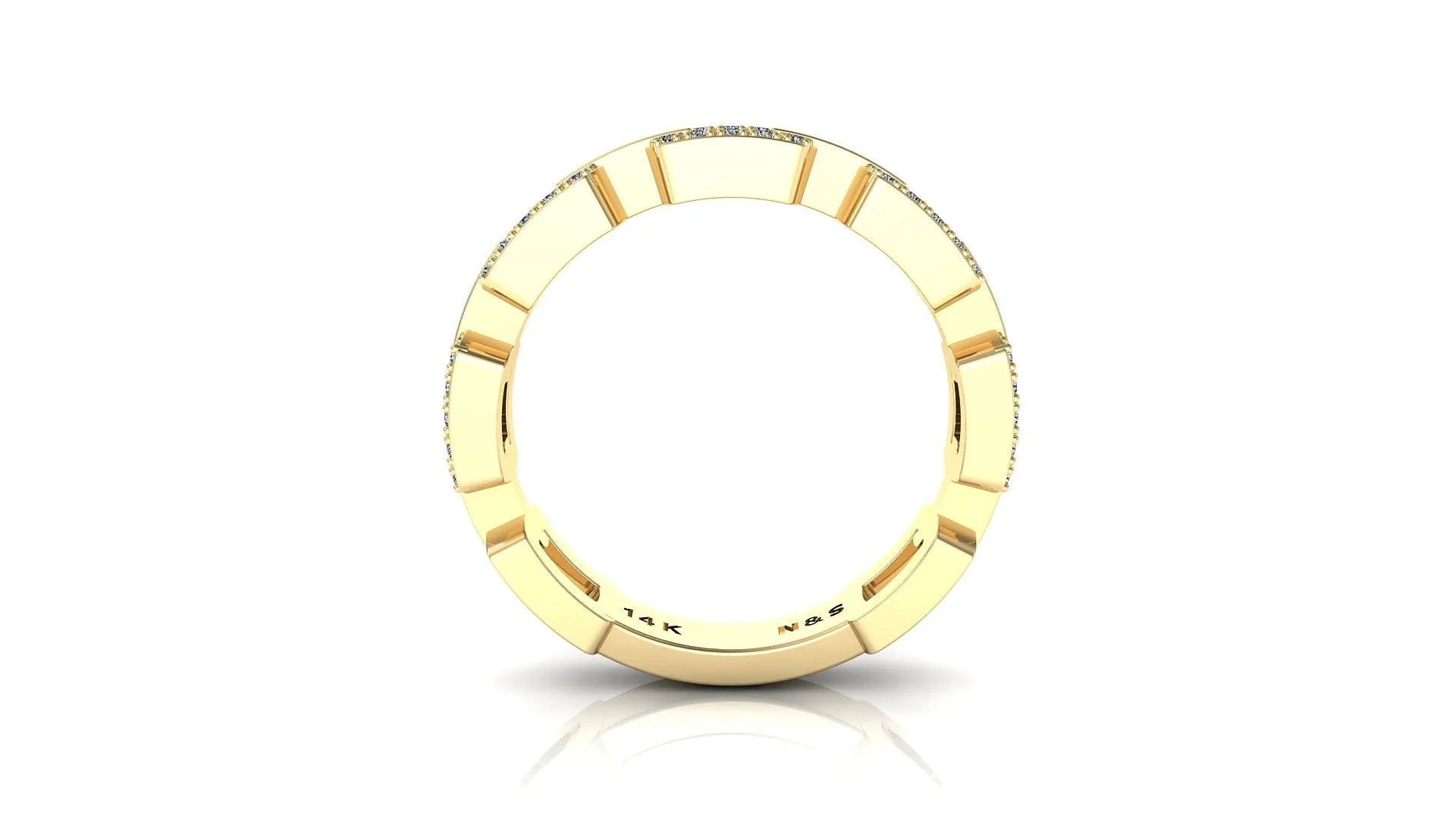 Mini Link w/ Me Diamond Full Link Band 14K Gold BAN086