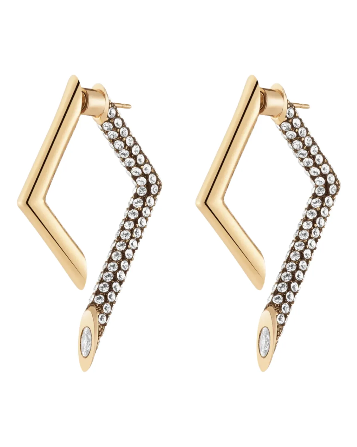 Mini Pave Yana Earrings (Gold/Crystal)