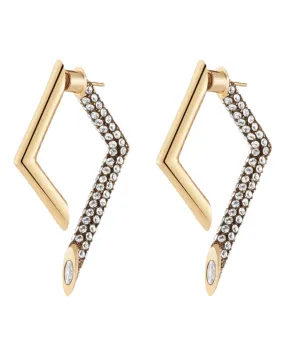 Mini Pave Yana Earrings (Gold/Crystal)