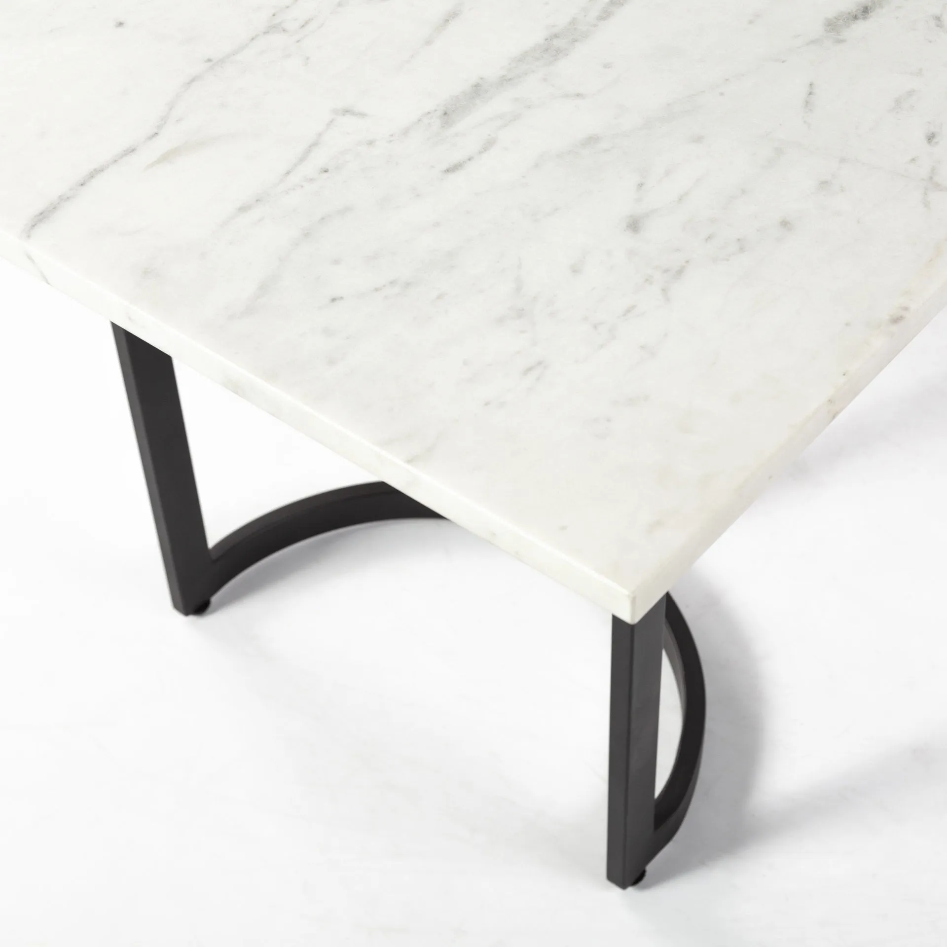 Modern Marble and Metal Dining Table