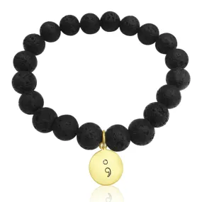 My Story isn't Over Lava Stone Bracelet with Semicolon (GF)