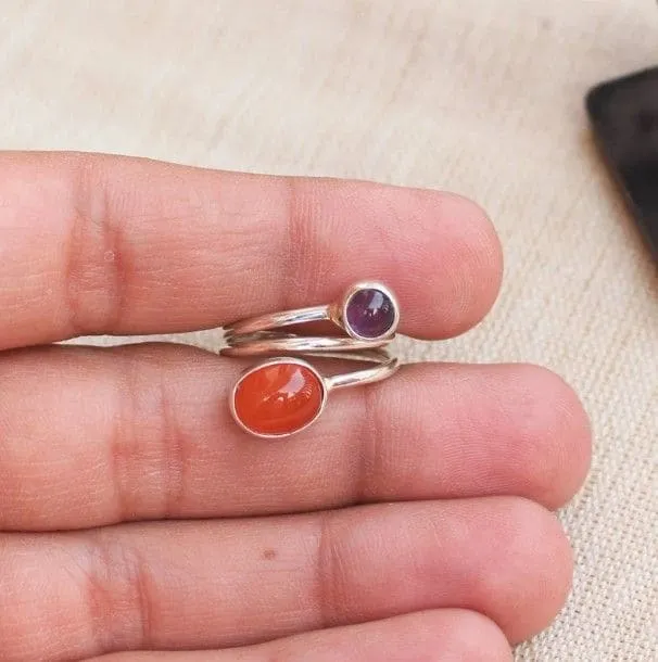 Natural Multi Gemstone 925 Sterling Silver Ring, Handmade Jewelry, Gift for Her