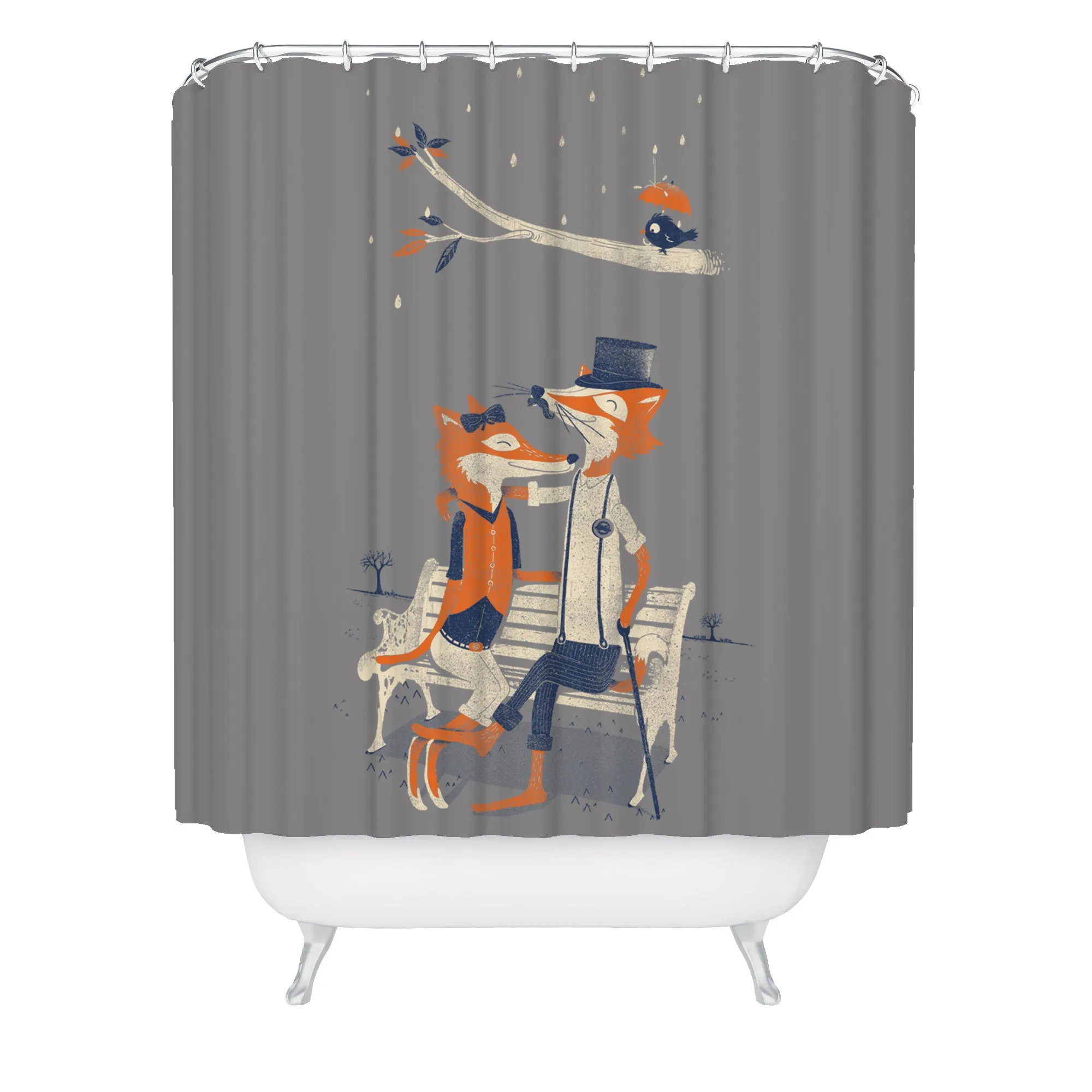 Nighttime Nuzzle Shower Curtain