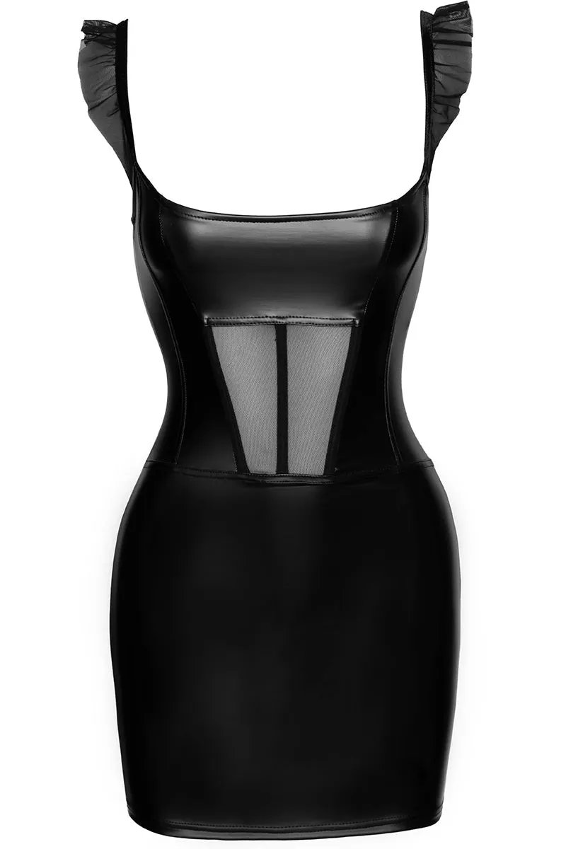 Noir Handmade Short Powerwetlook Dress