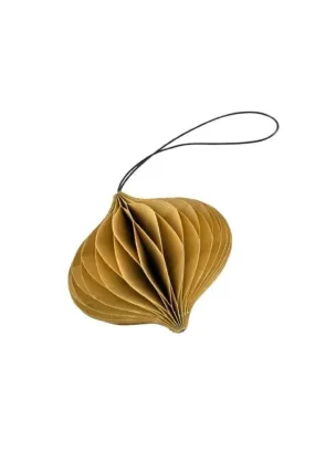 Nordic Rooms - Christmas Ornament - Paper Jewel - 8.5cm - Golden Sand