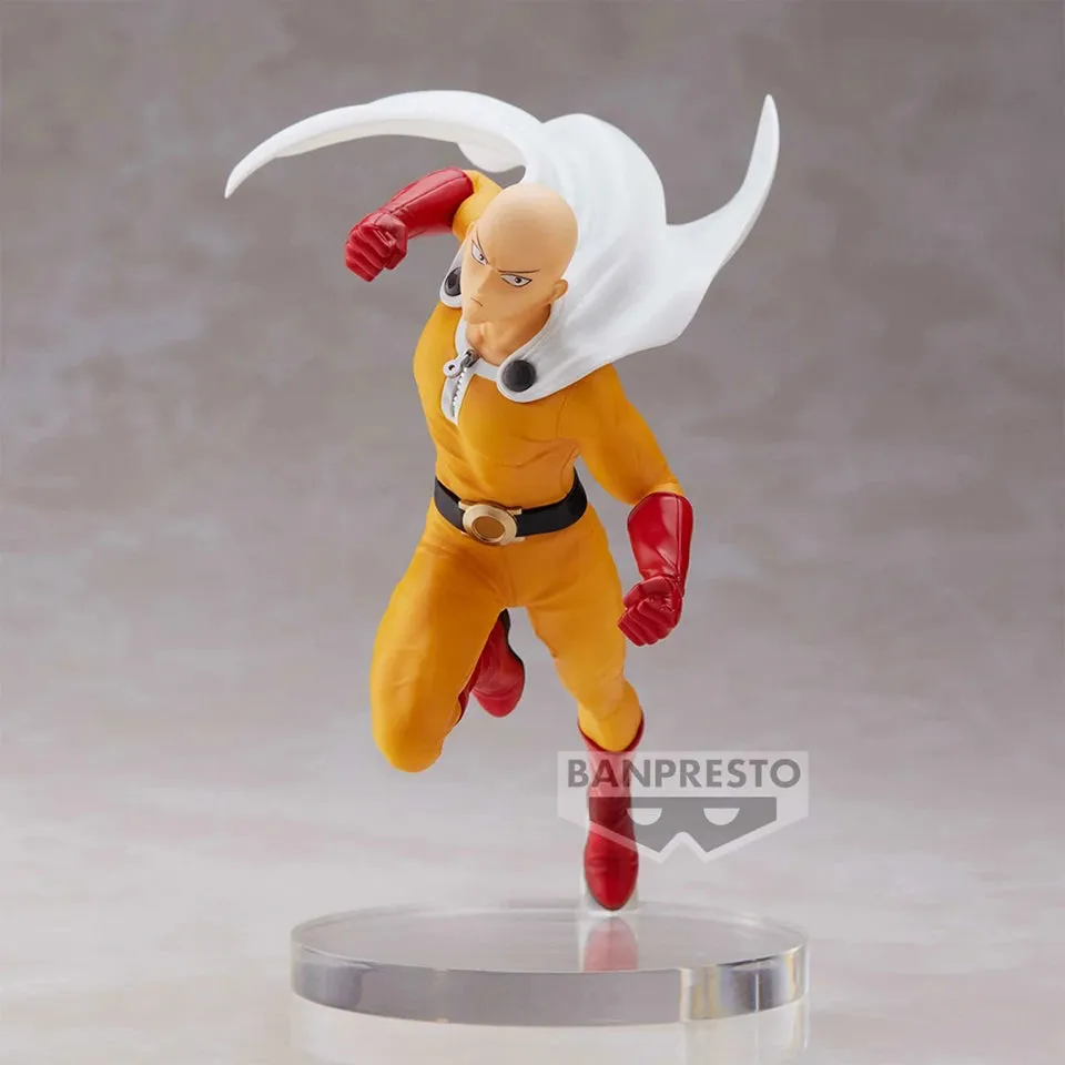 Original Genuine Banpresto One Punch Man 13cm Saitama Teacher PVC Action Figure Model Cool Desktop Ornaments Wholesale