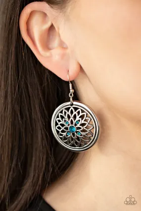 Paparazzi Earring ~ Mega Medallions - Blue