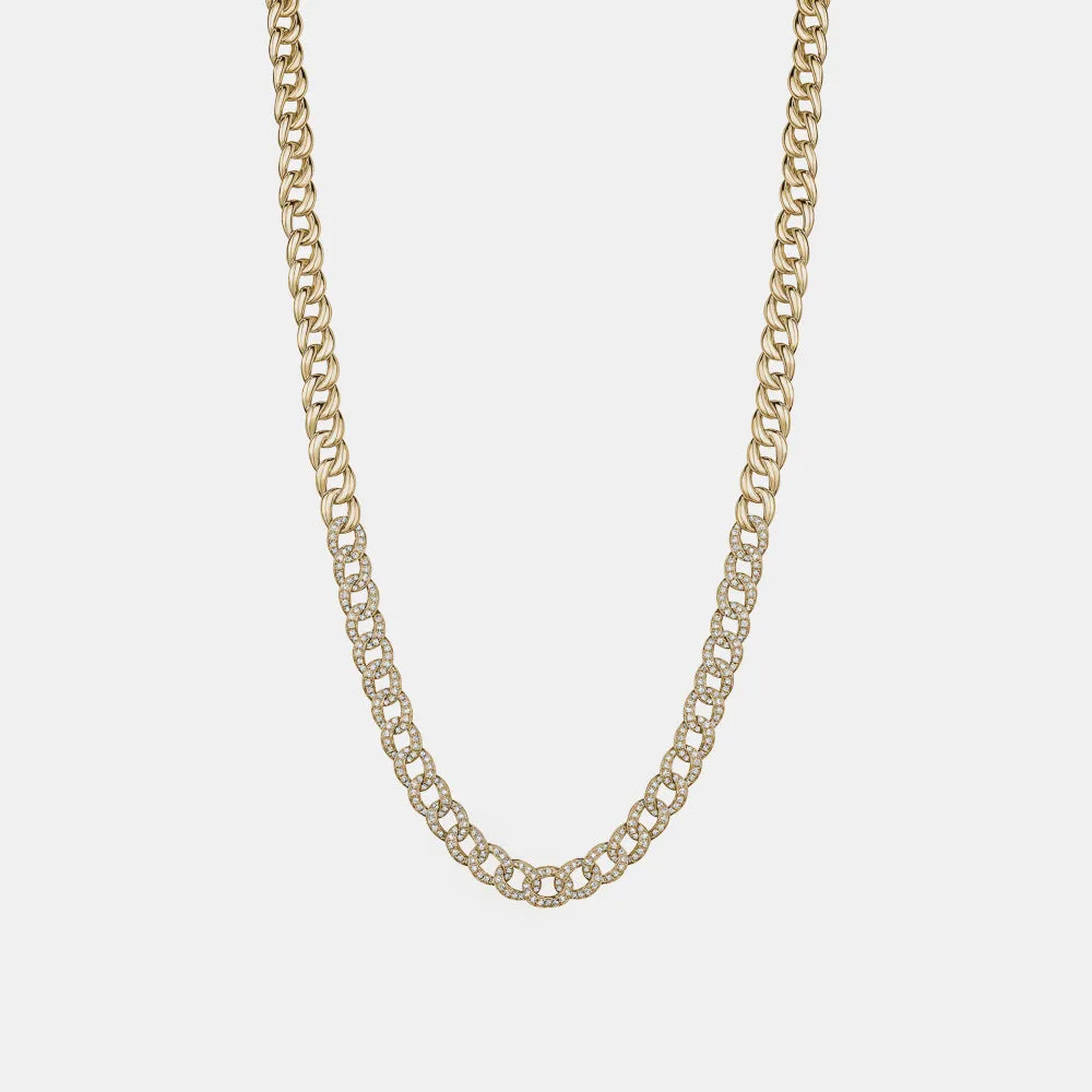 Partial Diamond Miami Cuban Link Choker