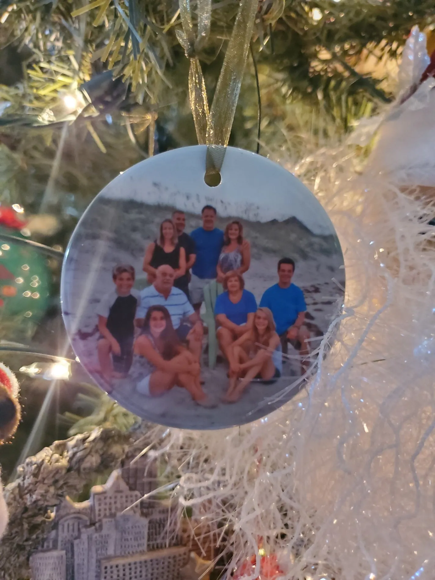 Personalized Ceramic Family Photo Ornament