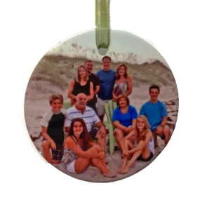 Personalized Ceramic Family Photo Ornament