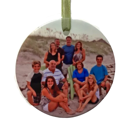 Personalized Ceramic Family Photo Ornament