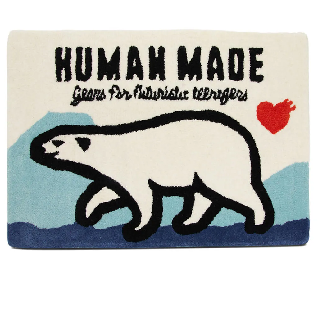 Polar Bear Rug - Blue