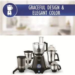 Preethi Zodiac 550-Watt Mixer Grinder with 5 Jars (110 Volts for use in USA & Canada only)