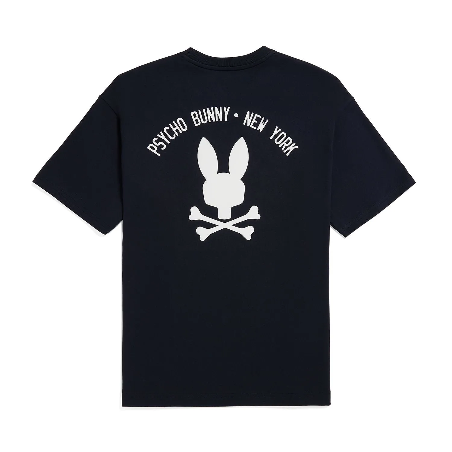 Psycho Bunny Mens Lambert Relaxed Fit Graphic Tee - Navy