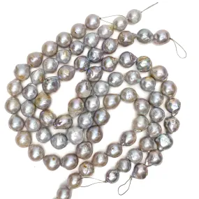 Rainbow Silver Round Freshwater Pearl Bead Strand